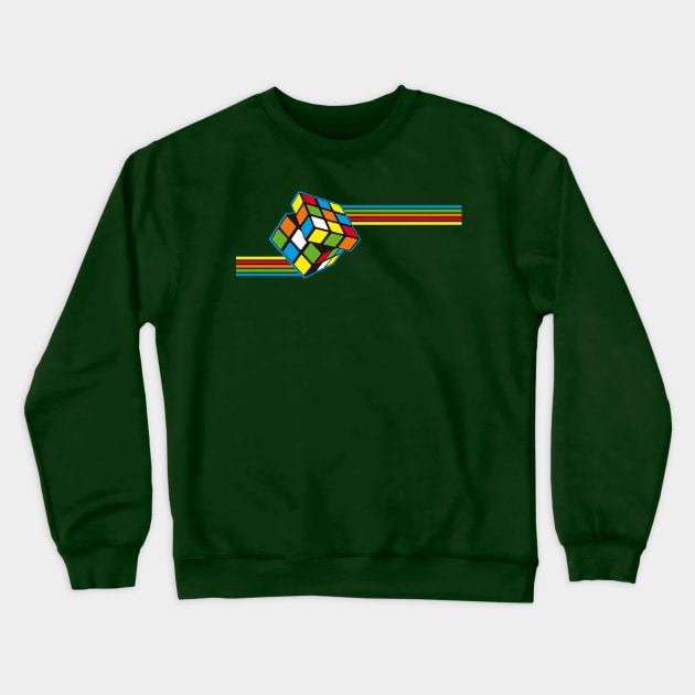 Speed Cube Crewneck Sweatshirt by mikelcal